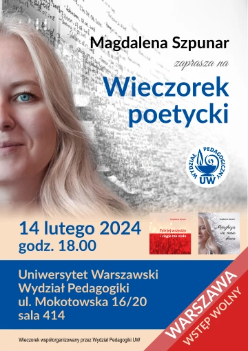 Magdalena Szpunar - Wieczorek poetycki: Warszawa, 2024-02-14